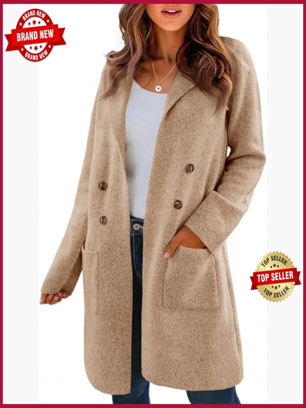 Long Cardigan Sweater Open Front Knit Dressy Casual Chunky Fall Coat Blazer